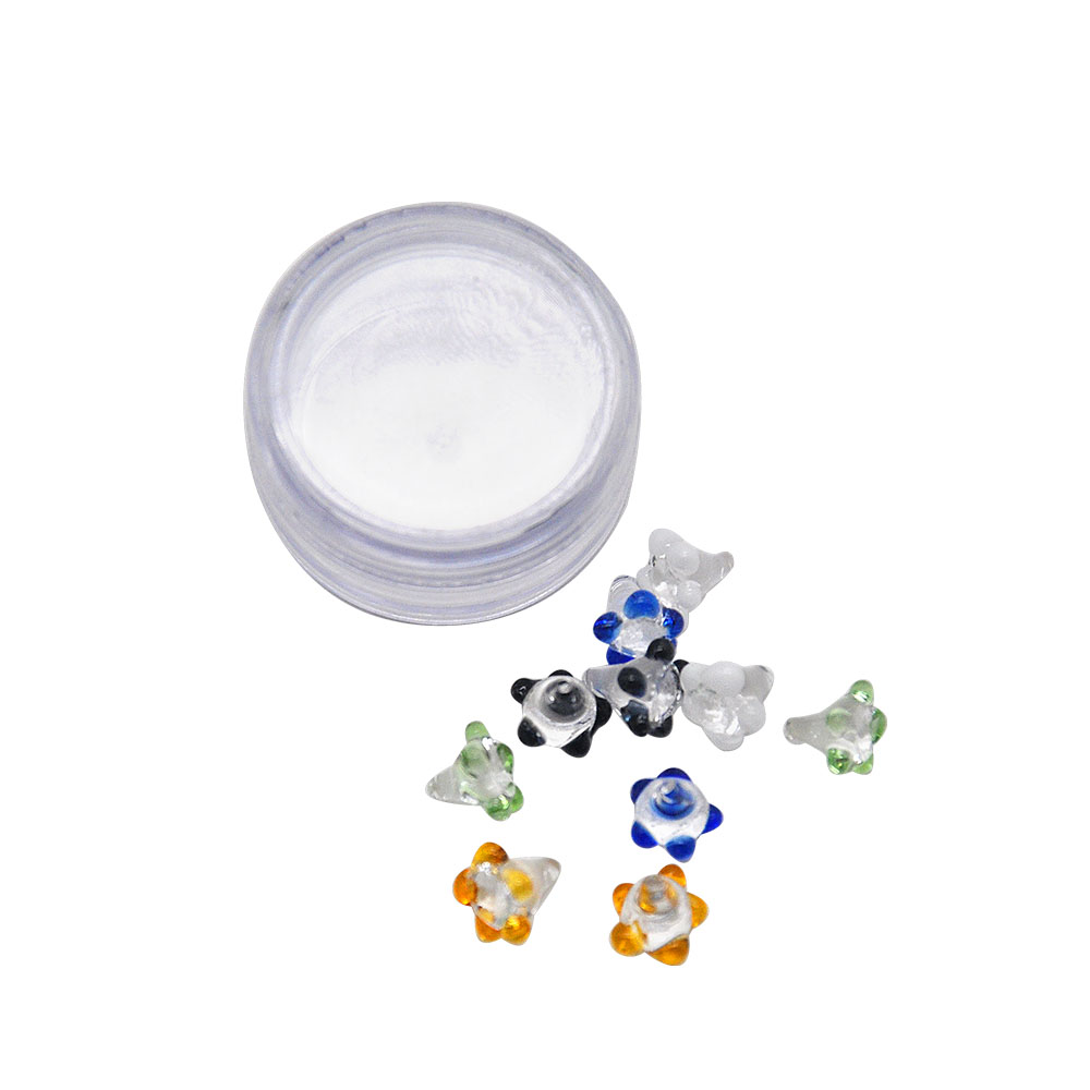 

10pcs/Lot Polykarmatic Glass Screens Glass Bong Pipes 28MM Flower Silicone Smoking Water Pipe Screens Acrylic Stash Jar