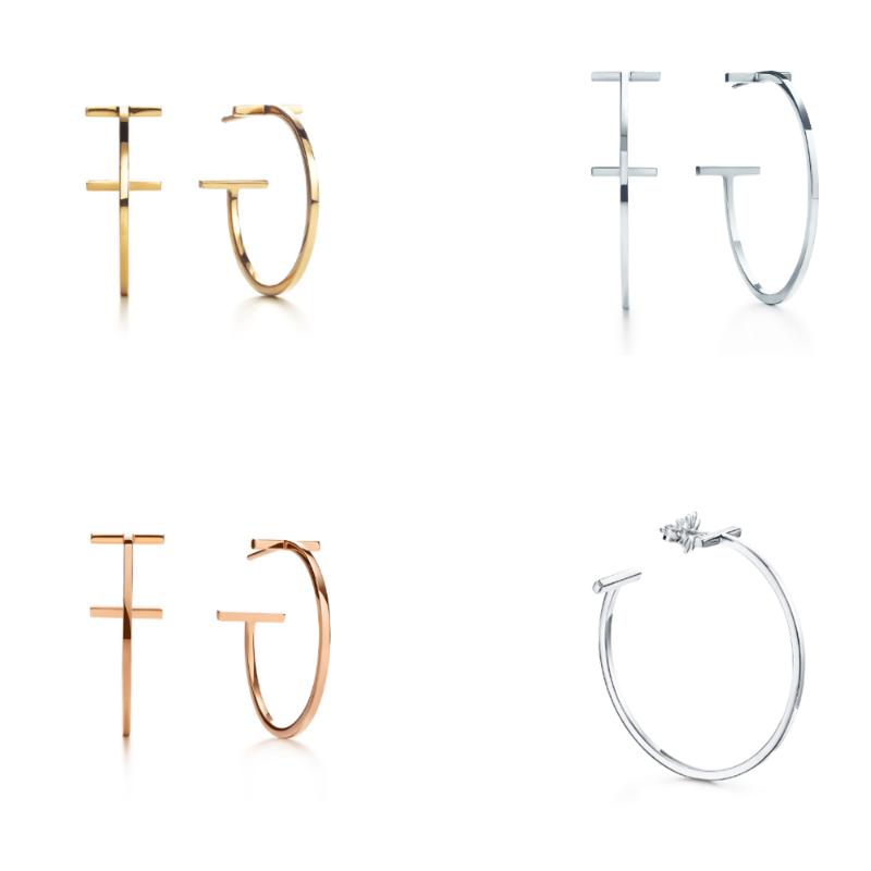 

Anniversary Style Couple T Cast Earrings Ms 1:1 Original S925 Silver Valentine's Day Gift Hoop & Huggie