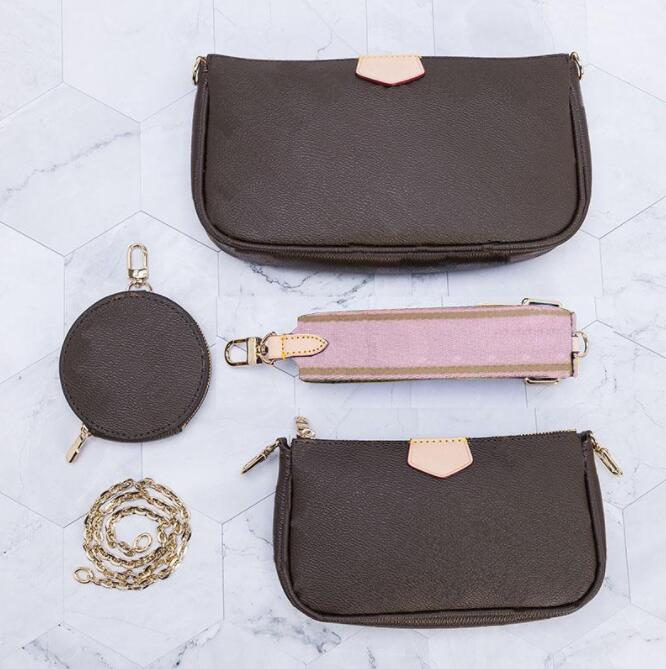 2022 Designer Locked Wallets three-piece set Cross Body Shoulder Bags Practical Casual Light Hasp Flap Wallets M44823 spin