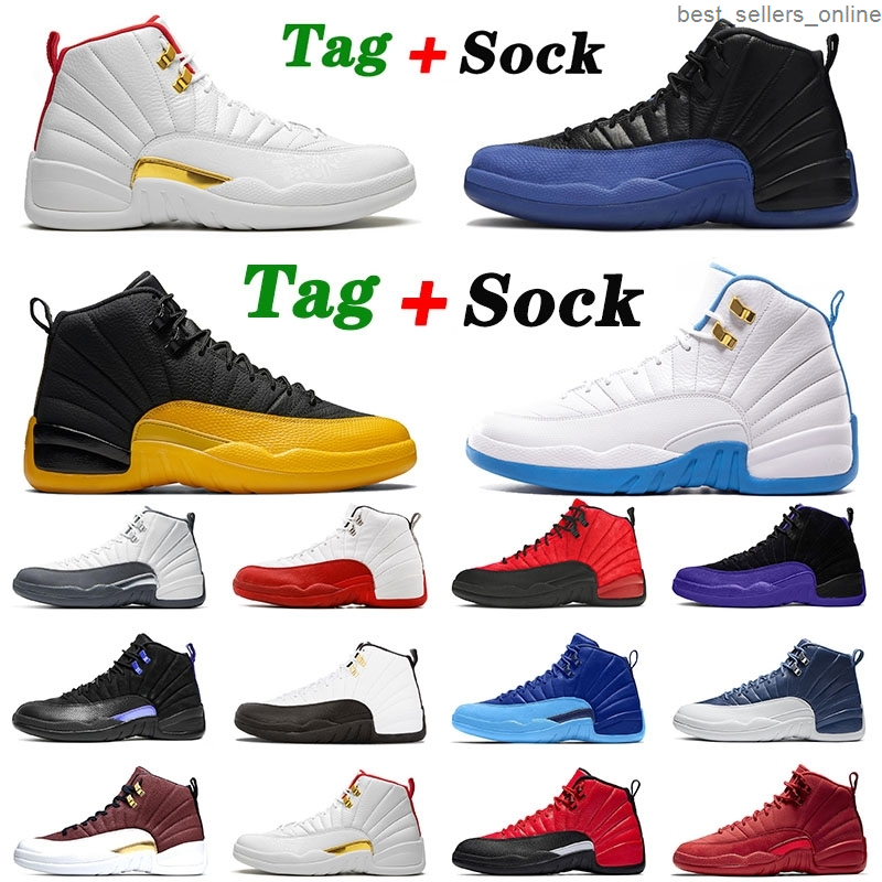 

Basketball Shoes Top Quality 2021 FIBA 12 12s XII University Gold Blue Game Royal Black Jumpman Dark Concord Mens Womens Trainers Retro, C10 university blue