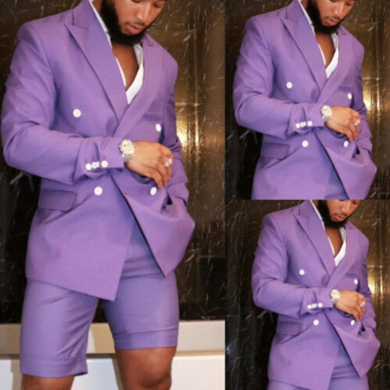 

Style Groomsmen Lavender Groom Tuxedos Notch Lapel Men Suits 2 Pieces Wedding Bridegroom ( Jacket + Short Pants Tie ) D205 Men's & Blazers, Custom made