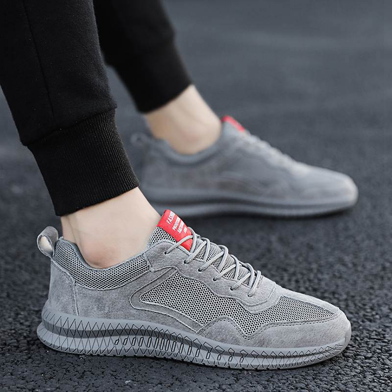 

Original Men Running Shoes mesh grey beige soft sole casual sports sneakers trainers outdoors jogging walking size 39-44, A1