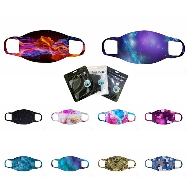 

Dhl 10 Styles Starry Sky Masks Galaxy Camouflage Pattern Face Mask Mouth Masks Ear Loop Washable Face Cover Masks Retail Bag Boom