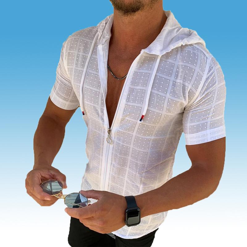 

Mens Short sleeve Shirt yourself template roblox Blouse hooded plus size 2XL 3xl black white red Jacquard Chemise blusa