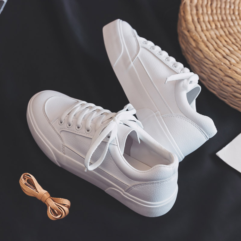 

Dress Shoes White Women Sneakers Casual Flats Brand Female Footwear Thick Sole Height Increasing WCBV