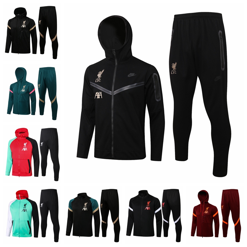 

LiverpooI 21/22 LVP Full Zipper Jacket football training suit tracksuit Men M.SALAH ALEXANDER ARNOLD Soccer football Survetement Maillots de Foot Chandal Suits CX19