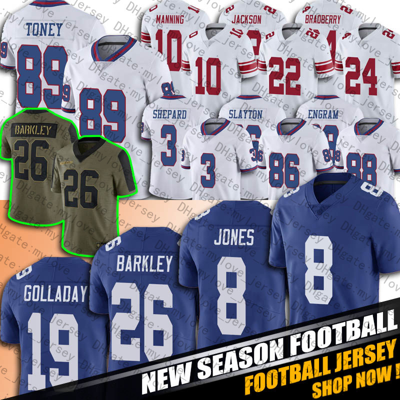 

5 Kayvon Thibodeaux Saquon Barkley Jersey Football Daniel Jones Kenny Golladay Sterling Shepard Jerseys Kadarius Toney Evan Neal Blake Martinez Xavier McKinney, Man custom jersey (jr)