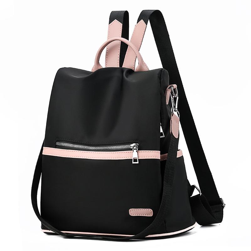 

Backpack Women Black Waterproof Nylon School Bags For Teenage Girls High Quality Fashion Travel Tote 2021 Casual Oxford M374