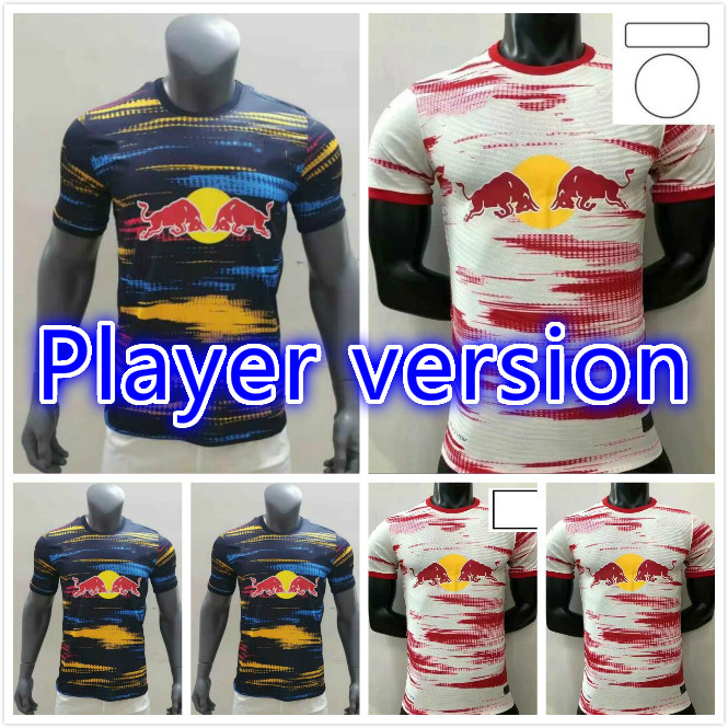 

Thailand 21 22 Leipziges Player version soccer jersey RBL POULSEN FORSBERG 2021 2022 Bundesliga SABITZER ADAMS OLMO Men Classic sports Football shirt, Black;yellow