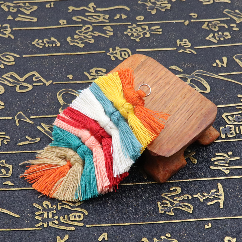 

20pcs Pure color leaves tassel bag pendant earrings pendants DIY jewelry handmade key ring accessories 8color about5.6*8.5cm