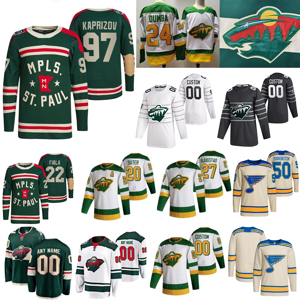 

Kirill Kaprizov Minnesota Wild Jersey Eriksson Ek Ryan Hartman Mats Zuccarello Zach Parise Matt Dumba Jared Spurgeon Marcus Foligno Kevin Fiala Hockey Jerseys, Men colour 2