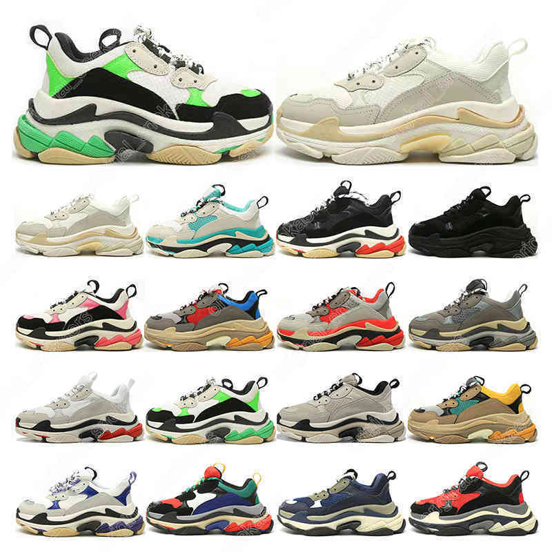 

36-45 top triple s mens women Casual Shoes Luxurys Designers vintage sneakers black white grey purple tennis trainers jogging walking size 36-45, 10