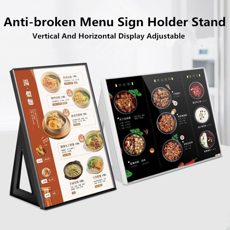 A4 L Acrylic Poster Menu Holder Lean to Perspex Leaflet Display Stands Table Setting Display Tent Stand Holder-image-754936720