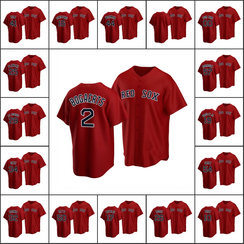 

Boston RedSox Men #50 Mookie Betts 34 David Ortiz 28 J.D. Martinez 26 Wade Boggs Women Youth CustomReplicaAlternate Red Jersey