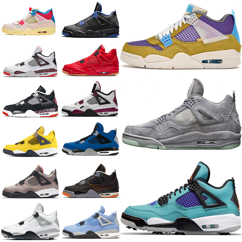 

2021new Top Cream Sail Black Desert Moss Men Women Jumpman 4 4s Basketball Shoes Cactus Jack Mens Trainers Sport Size36-47, A4 white cement 36-45