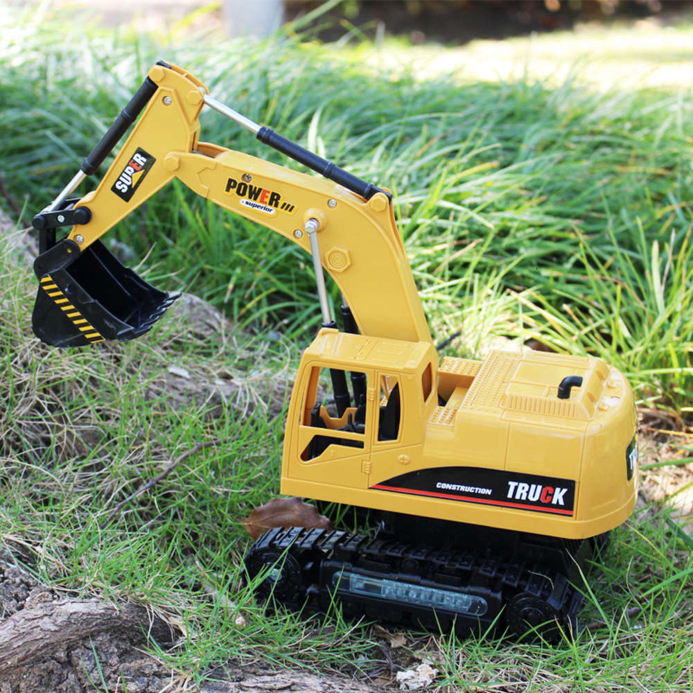 

Electric/RC Car Large electric remote control engineering vehicle excavator drop resistant boy toy forklift digging tipping bucket inertia car suit