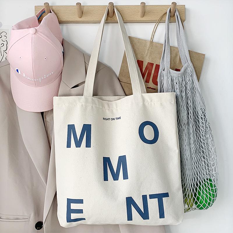 

Evening Bags Bag Women 2021 Net Red Canvas Letter Simple Large Capacity One Shoulder Women's Cotton Linen Handbag