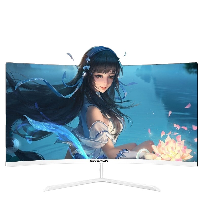 

EWEADN 24-Inch LED LCD Monitor, curved screen gaming 1080p desktop monitor, high-definition picture quality, ultra-wide-angle