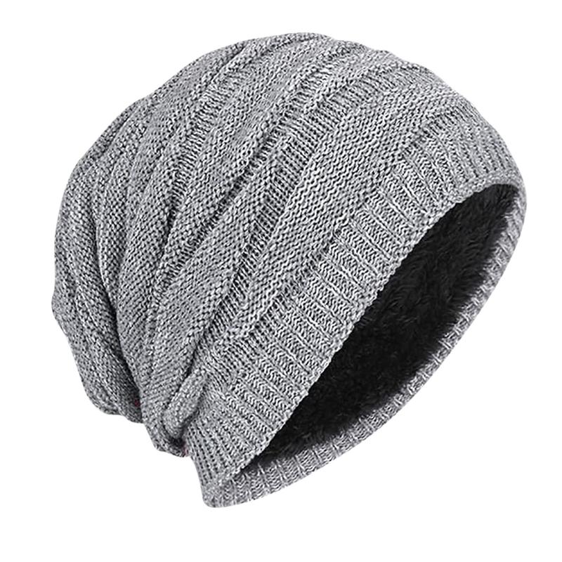 

Beanies Unisex Men Women Knit Baggy Beanie Oversize Winter Hat Ski Slouchy Cap Skull Plush Wool Warm Knitted Slouch