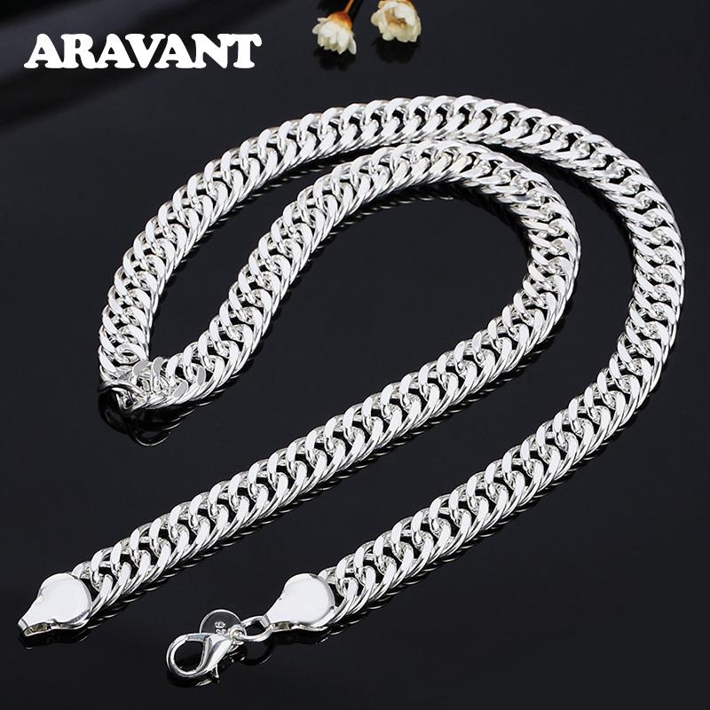 

Chains 925 Silver 10MM 20/24 Inches Necklaces Chain For Men Necklace Jewelry