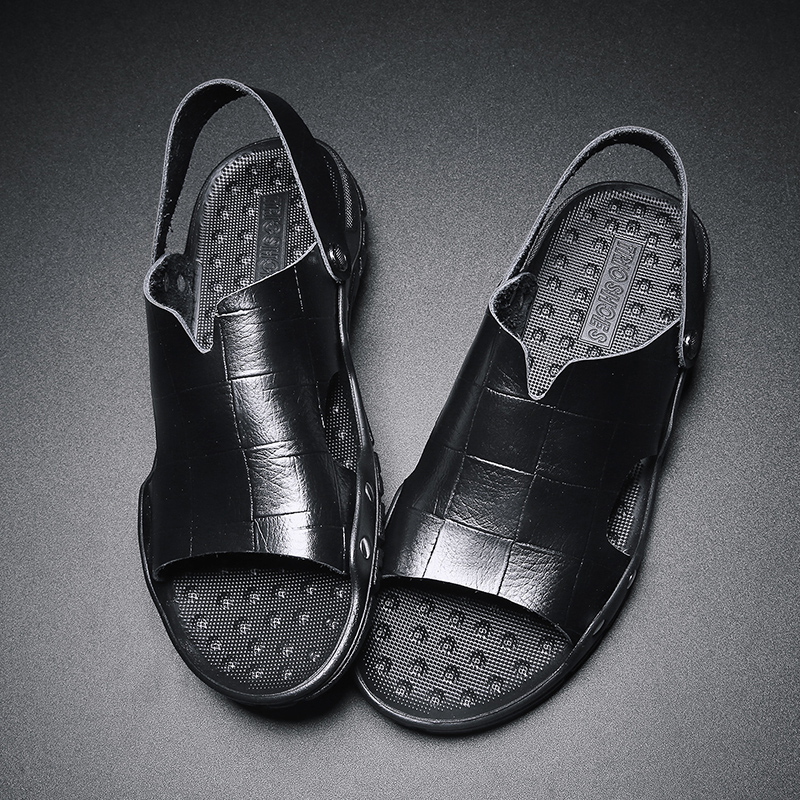 

high quality summer cross-border sandals 2021 mens large size 48 breathable casual trend two-user outdoor beach sandal code 40HD-1998, Brown