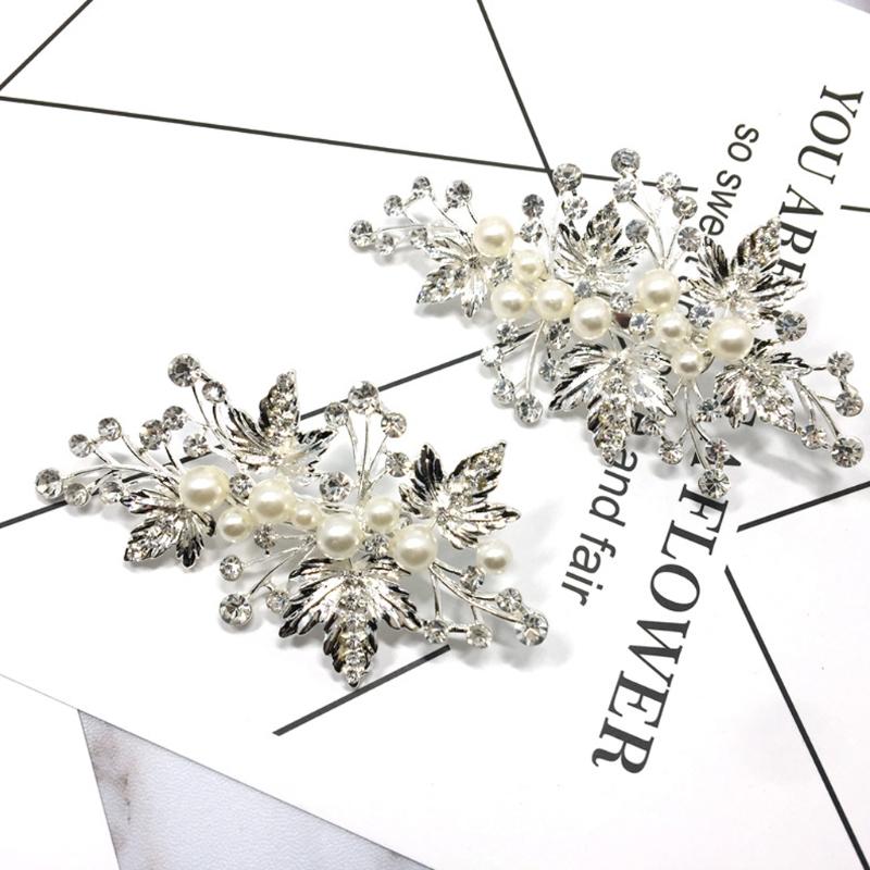 

Hair Clips & Barrettes 2Pcs Bride Wedding Rhinestone Alloy Accessories Jewelry Bridal Pins LX9D, Golden;silver