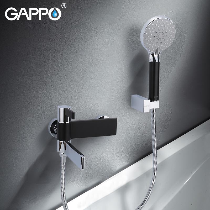 

Shower Faucets Black And Chrome Wall Bathroom Faucet Mixer Taps Brass Rainfall Bathtub Sets