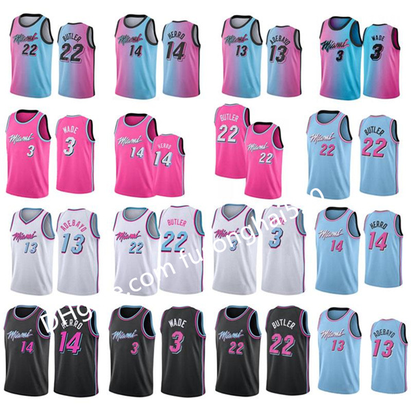 

2021 Mens Vice Jersey Goran Bam Dragic Adebayo Dwyane 3 Wade Jimmy Tyler 22 Butler Herro Jerseys Duncan Nunn Robinson Fast delivery, Black;red