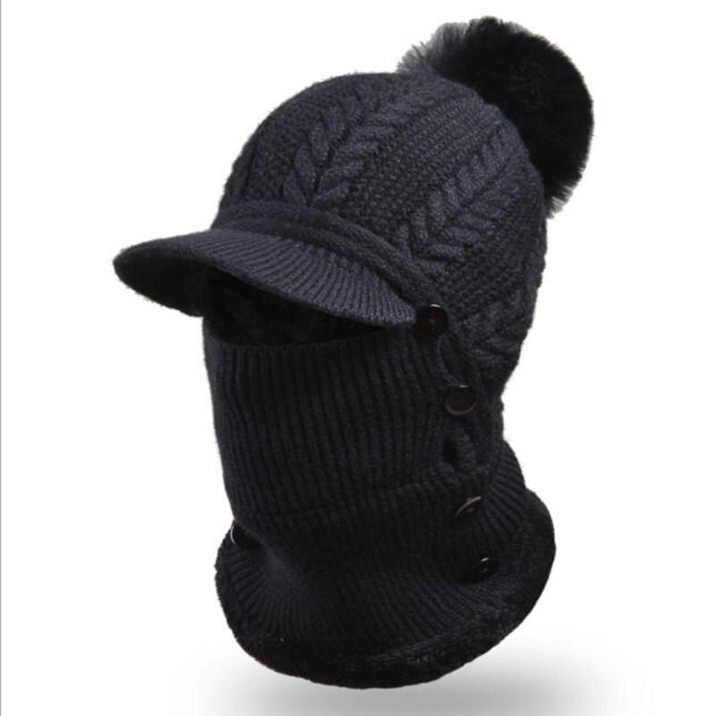 

Beanies SILOQIN Winter Women's Plus Velvet Fluff Earmuffs Cap Warm Beanie Bib Hooded Cold Proof Windproof Ski Hat Knitted Woolen