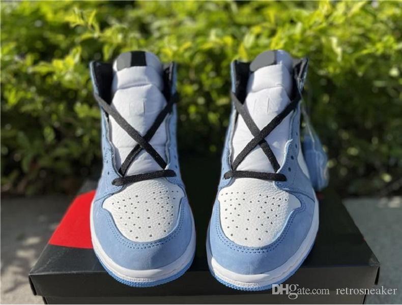 

University Blue 1 High Fearless Watch WMNS MEN Basketball Shoes Designer 1s Sneakers UNC To Chicago satin Court Purple SIZE 36-46, Color-3