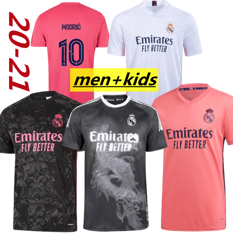 

podsycal REAL MADRID jerseys 21 22 soccer football shirt HAALAND SERGIO RAMOS BENZEMA camiseta men + kids kit 2020 2021, Black;yellow