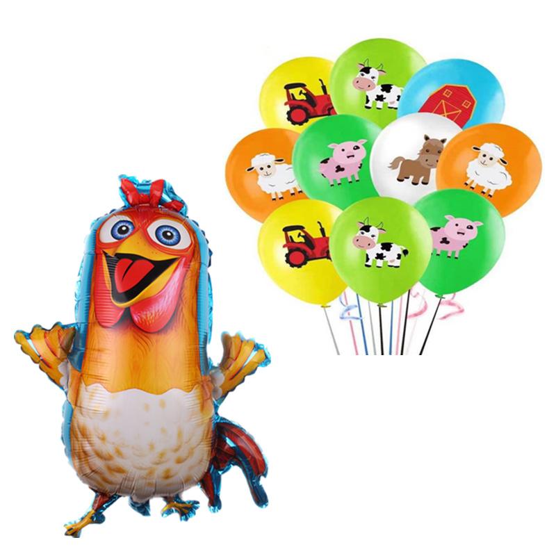 

Party Decoration Farm Happy Birthday Decorations Animal Pet Chicken Balloon Dairy Cowboy Chick Foil Ballons Dream Rangeland La Granja Zenon