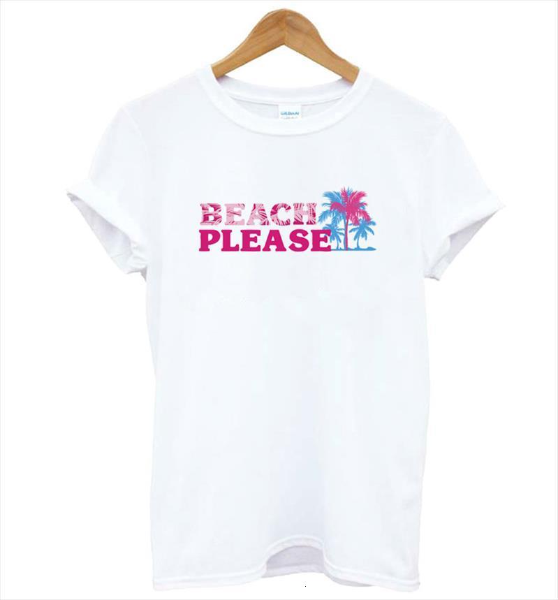 

beach please summer print and mens women womens cotton casual funny lady girl tee better quality drop ship, White;black