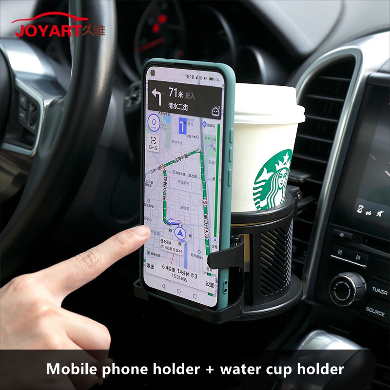 

Mobile Phone Holder Abs+Stainless Steel Car Ashtrays Auto Supplies Two-In-Oneair Outlet Cars Drink Water Cup Holders Interior Accessories