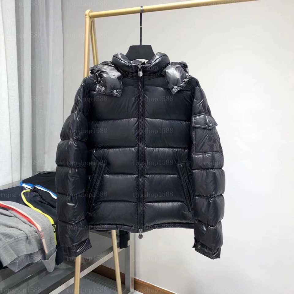 

Monclair 2021 Mens Jacket Fashion Down Coats Clothing Men Women Hoodie Jackets Stylist Winter Size S-XXXL, Black matte