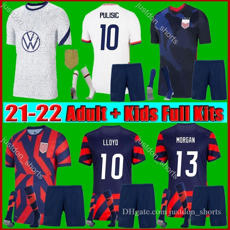

men kit 2021 United States soccer jerseys America 21 22 us PULISIC MORGAN BRADLEY MCKENNIE LLOYD RAPINOE DEMPSEY ALTIDORE USMNT Football Shirt, 21 22 away women