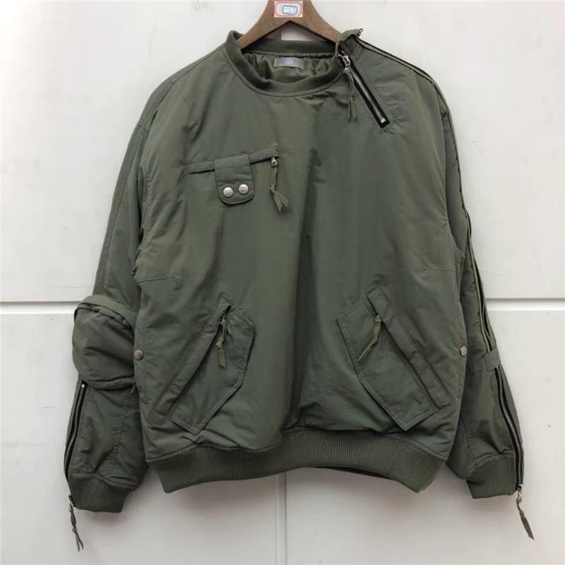 

Men's Jackets PAF ARCHIVE Winter High Arcade Multi Zipper High-Quality Coat Tooling Button Round Neck Cotton Clothes M-XL, Black;brown
