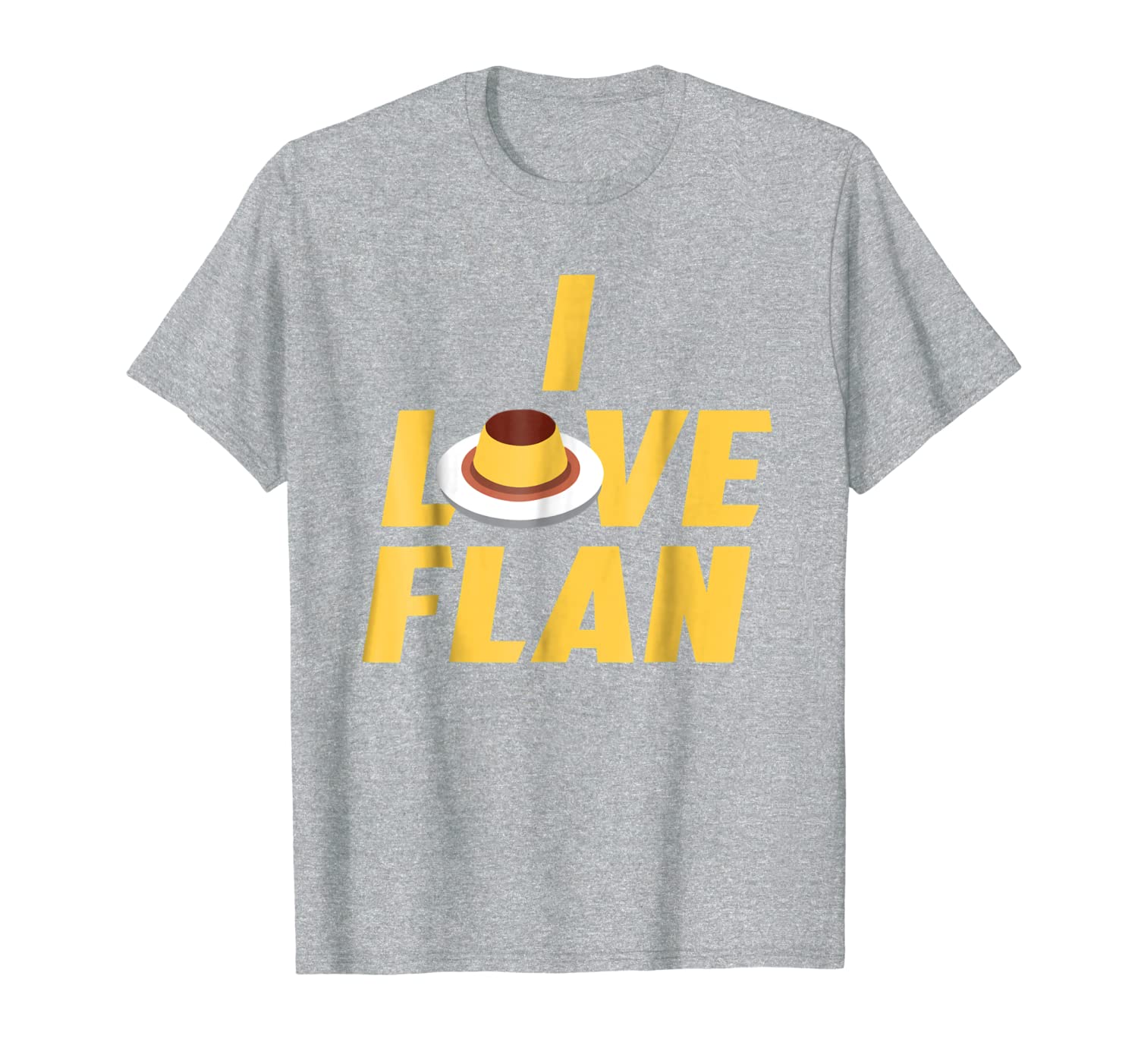 

i love flan cuban desert t-shirt, White;black