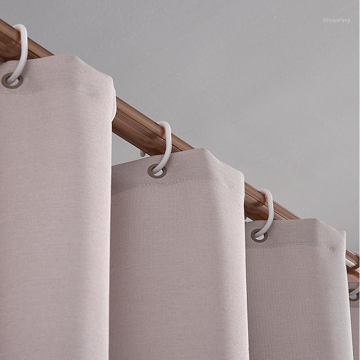 

Shower Curtains Curtain Pure Color Japanese Style Simple High-end El Thick Waterproof Imitation Linen Home Bathroom