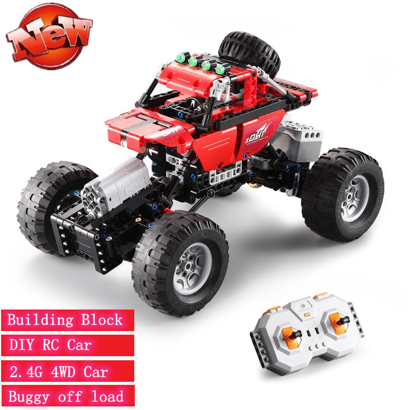 

Child Educational Toy 2.4G DIY RC Car Building Blocks Off-Road Racing Power Fit Vehicles Bricks Car Toys Off-Road Climbing Car