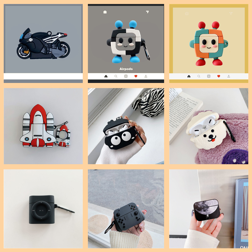 

Luxurys 2021 designers mens and womens airpod classic Space rocket recreational machines Motorcycle wireless headset case airpods 1 2 Pro 3 high quality good nice