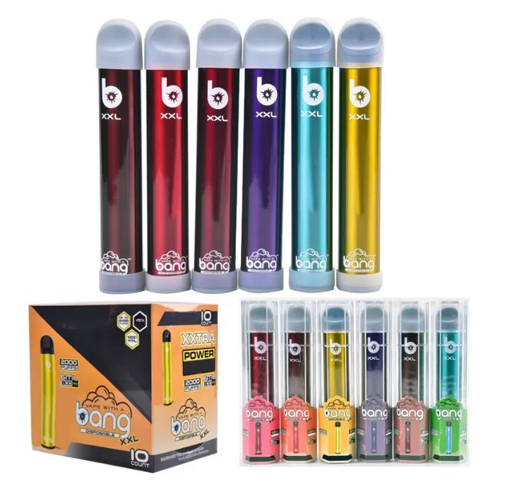 

Bang XXL Cigarettes Disposable E-cigarettes Vape Pen Kit 2000puffs 6ml Capacity Battery PUFF PLUS GUNNPOD