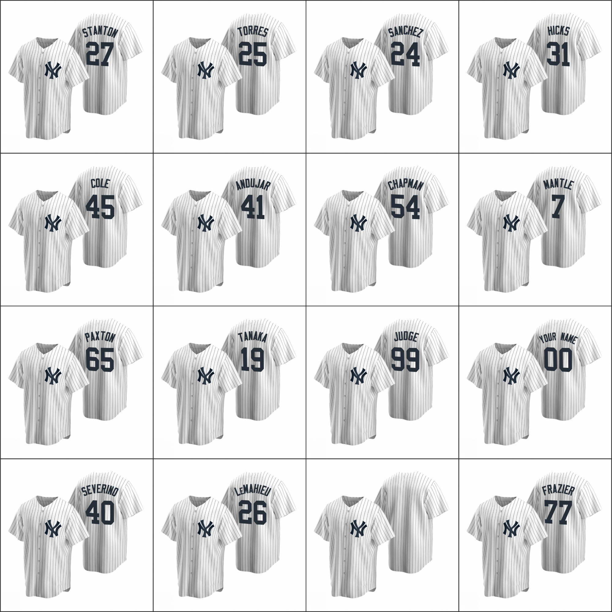 

New YorkYankees #25 Gleyber Torres 99 Aaron Judge 45 Gerrit Cole Men Women Youth Custom WhiteReplicaHome Jersey, Black