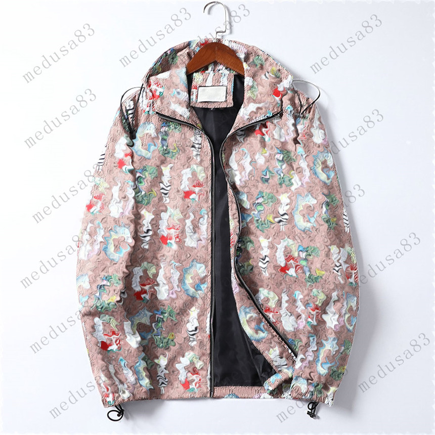 

2021 new Spring Autumn Mens Casual The letter Hoodie Jacket Men Waterproof Clothes Men'S Windbreaker Coat Male Outwear Plus Size 3XL