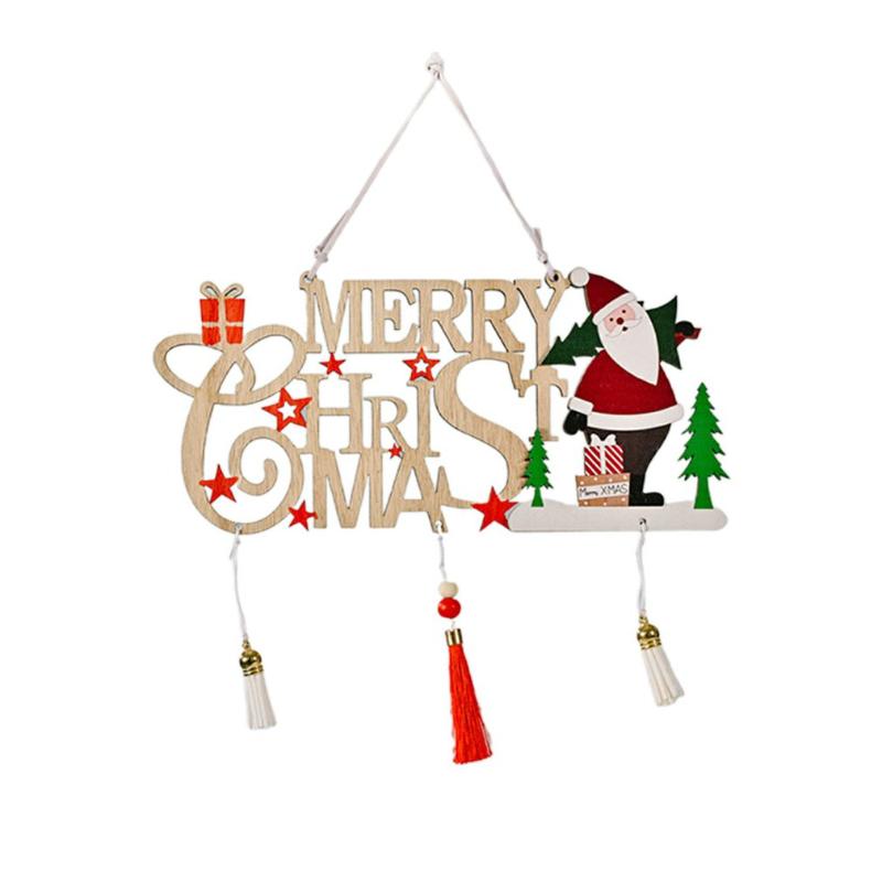 

Christmas Decorations Tree Ornament Wooden Hollow Tassel Letter Brand Merry Gnomes Ornaments With Theme Shaped Winter Top Decoration