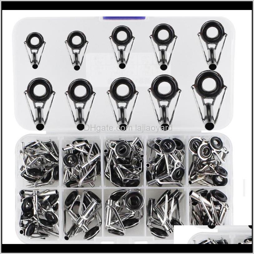 

Sports & Outdoors Drop Delivery 2021 80Pcs/Box Fishing Rod Guide Tip Repair Kit Set Diy Eye Rings Stainless Steel Frames Ceramics Ts Line Rin