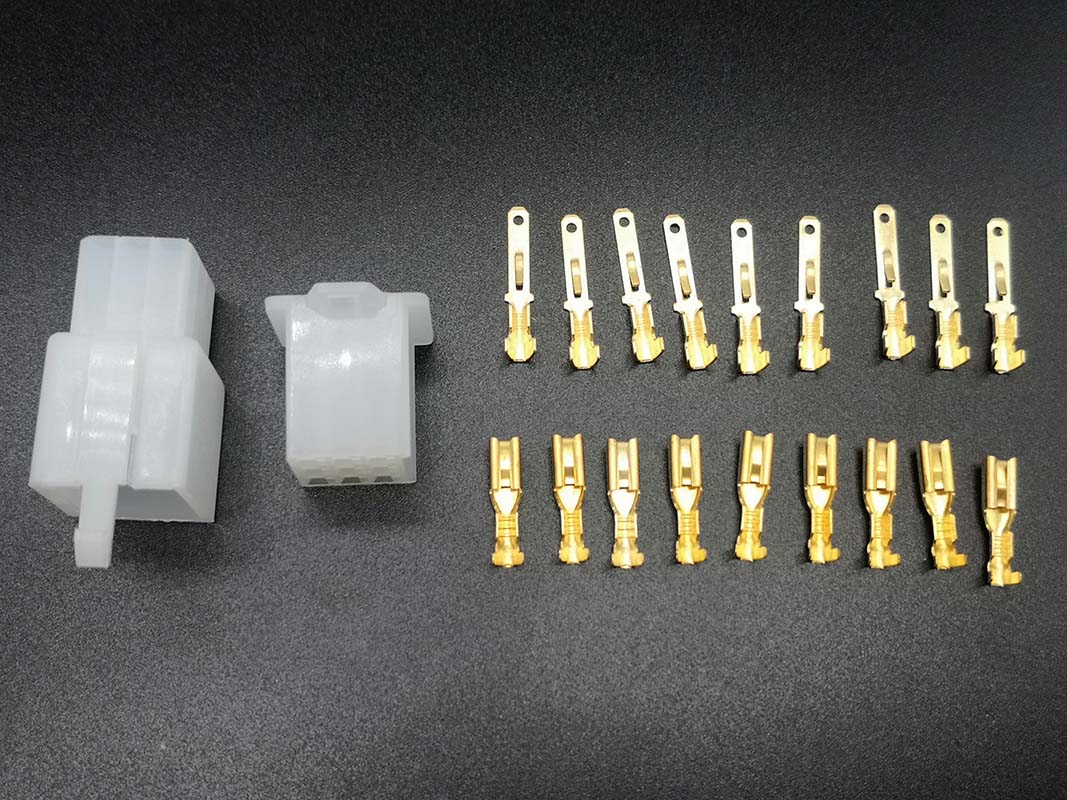 

New 10 sets of 9PIN 2.8mm car Connector kit male and female socket plugs for cars motorcycles