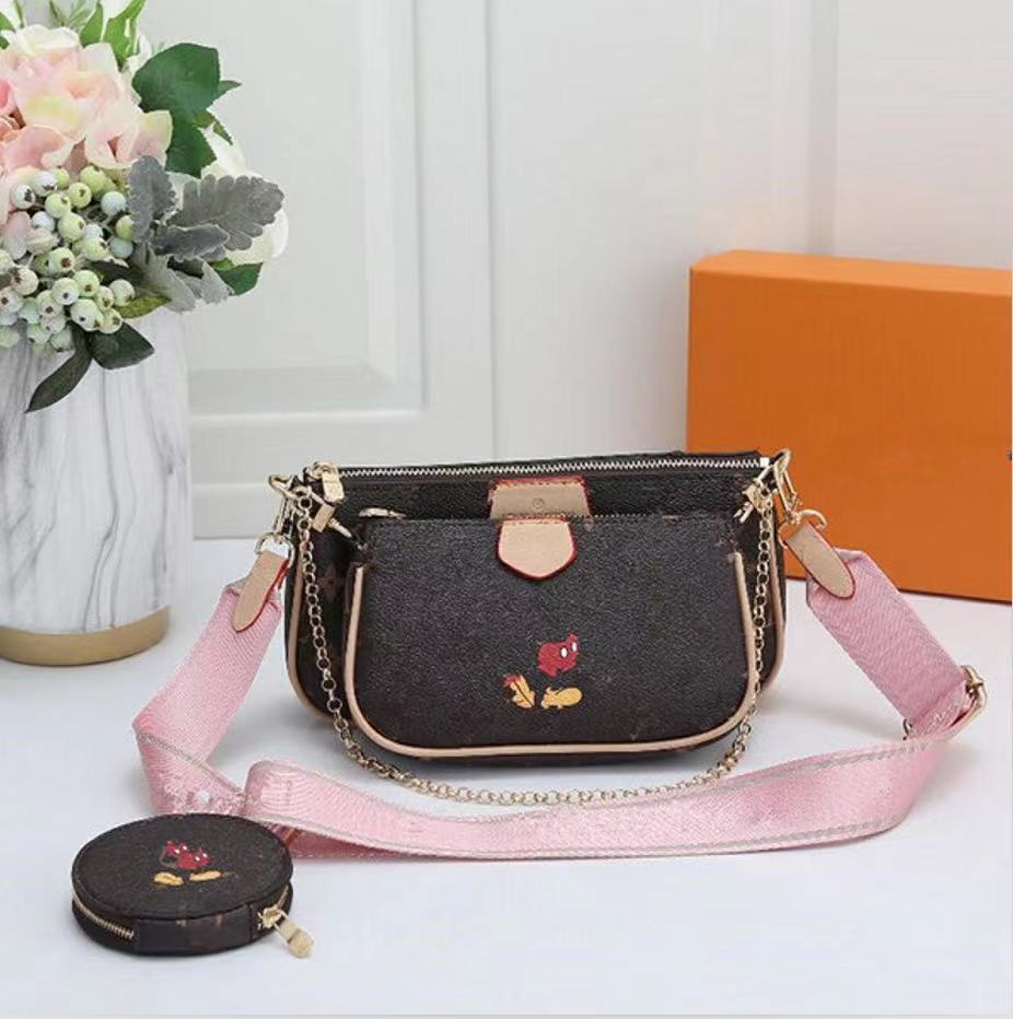 

Top Quality Cross Body Sale 3 piece set bag women crossbody bao Genuine Leather handbags purses lady tote bags Coin Purse three item #81588, Size 25x14x5 cm