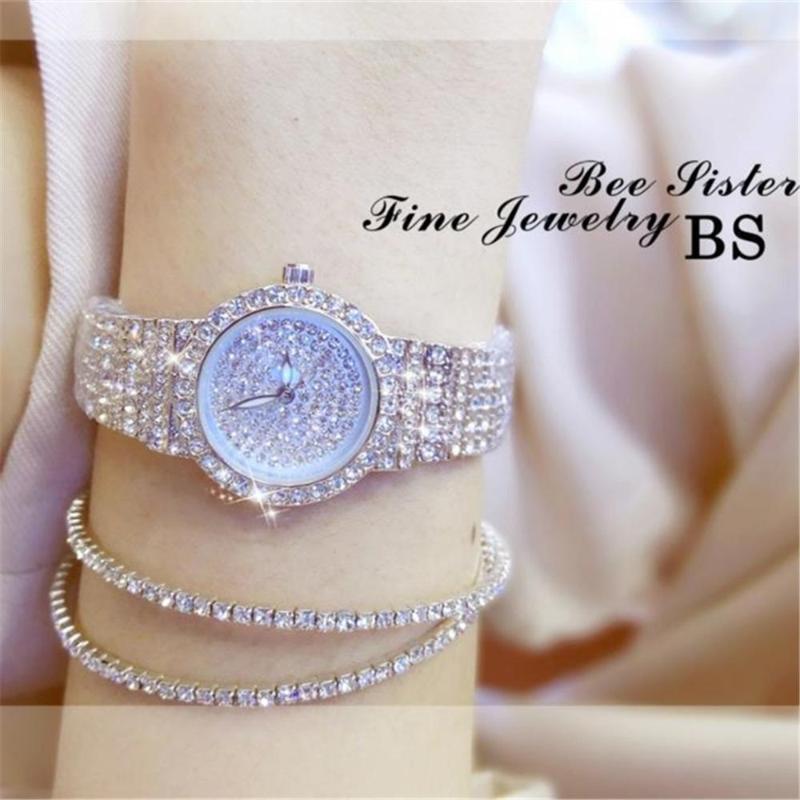 

Women Watch Famous Luxury Brands Diamond Ladies Wrist Watches Female Small Wristwatch Rose Gold Montre Femme 2021 Wristwatches, Slivery;brown