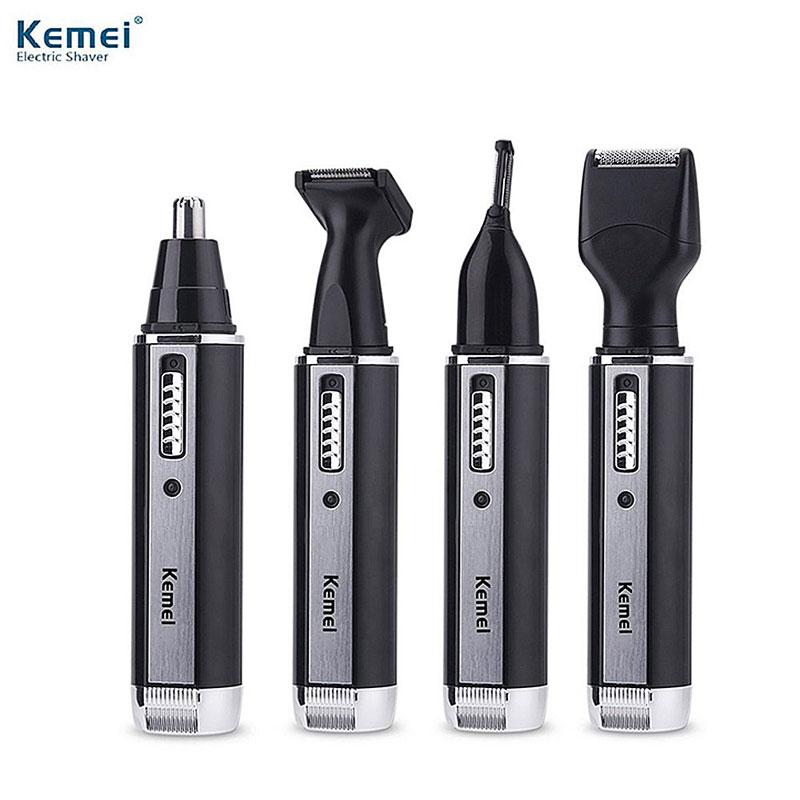 

4-IN-1 Machine Cutting Beard Kemei Trimmer For Whiskers Eyebrows And Mustache Kemel Male Razor Remove Nose Hair Cleaning Clipper Electric &